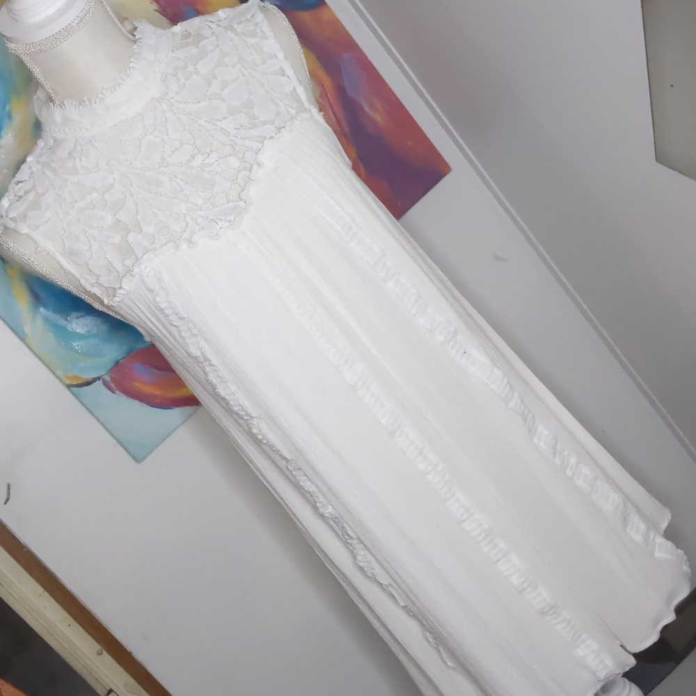 Altar'd State Lace White Shift Dress